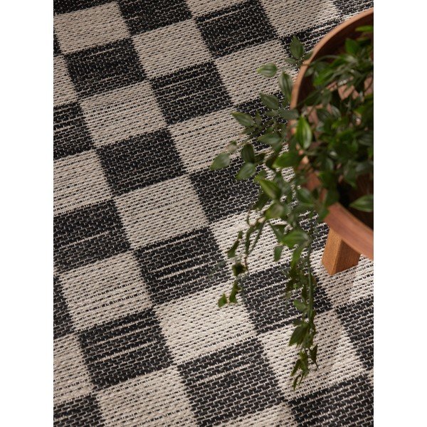 Černý/krémový ručně tkaný koberec s příměsí juty 200x300 cm Rex – Hanse Home-image-3