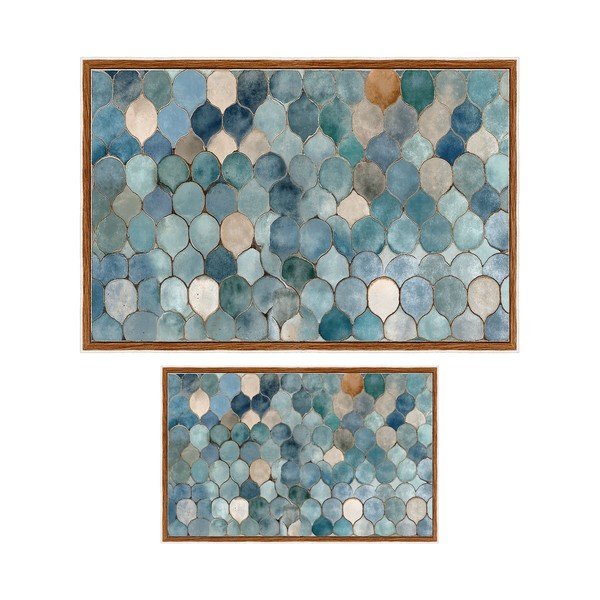 Modré koupelnové předložky v sadě 2 ks 60x100 cm – Foutastic