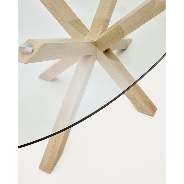 Jídelní stůl se skleněnou deskou 100x200 cm Argo – Kave Home-image-4