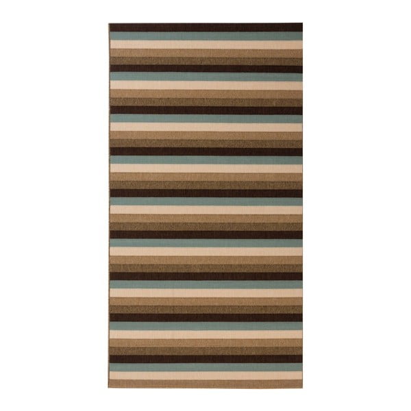 Hnědo-béžový koberec vhodný do exteriéru Veranda, 150 x 80 cm