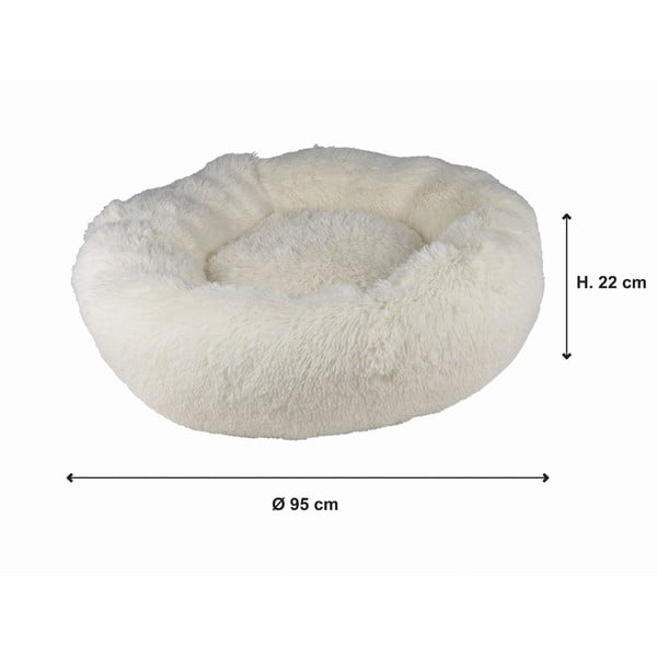 Krémový pelíšek pro psa ø 95 cm – Love Story-image-4