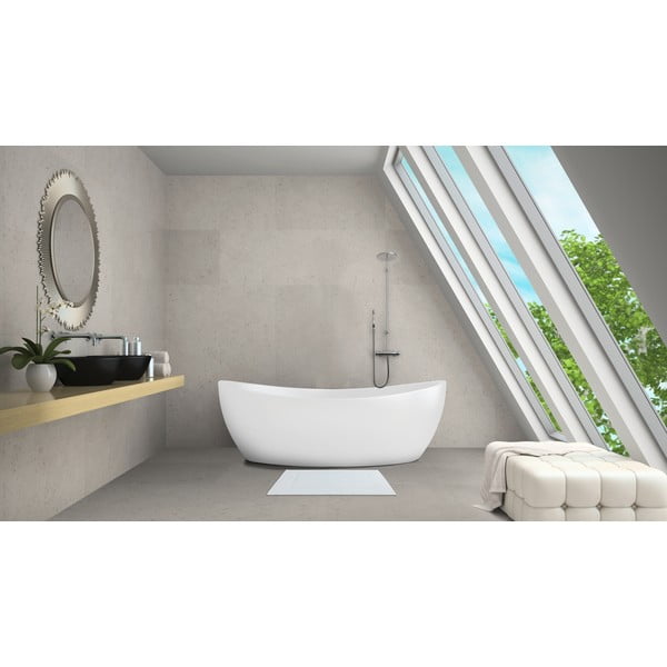 Bílá textilní koupelnová předložka 40x60 cm Zen – Allstar-image-1