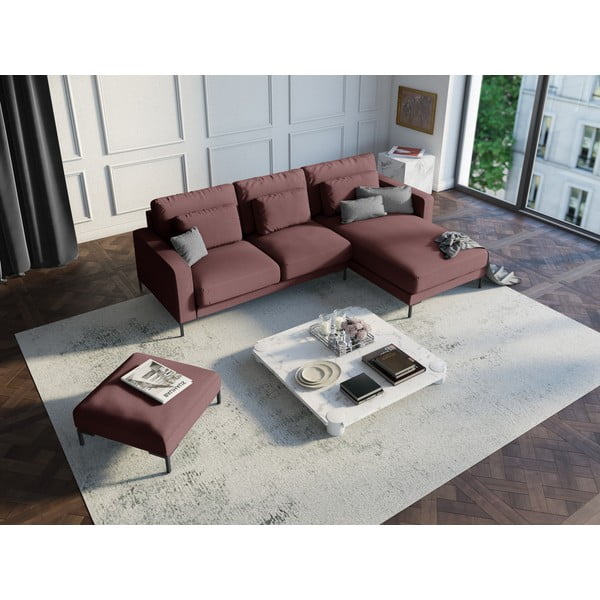 Růžová rohová pohovka Interieurs 86 Seine, pravý roh-image-1