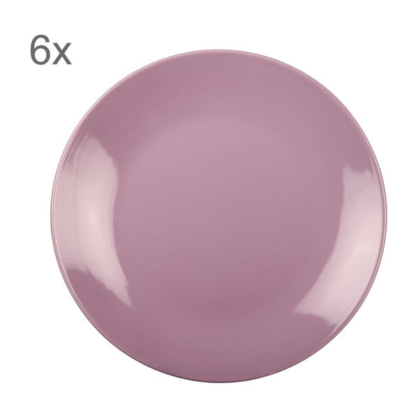 Sada 6 talířů Kaleidos 27 cm, fialová