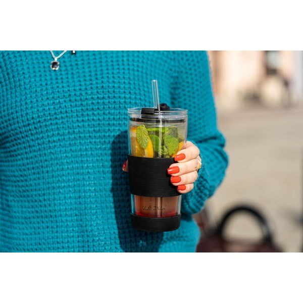 Černý termo hrnek 600 ml Fuori – Vialli Design-image-4