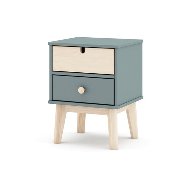 Dětský noční stolek šedozelený Estefania – Marckeric-image-2