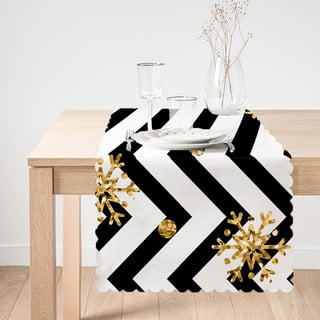 Běhoun na stůl Minimalist Cushion Covers Colorful White Zigzag, 45 x 140 cm
