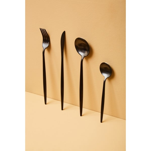 Černý nerezový příbor 16 ks Modern retro – Premier Housewares-image-2