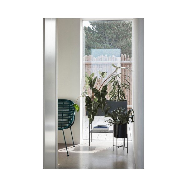 Sada 2 černých železných květináčů na podstavcích Hübsch Haggo-image-3