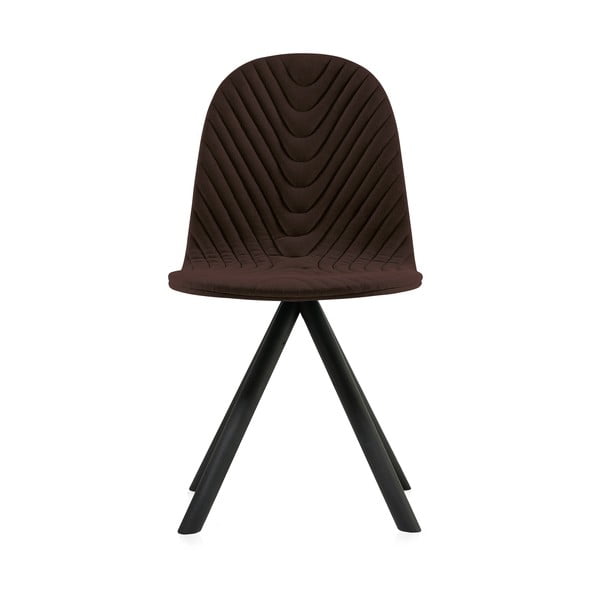 Hnědá židle s černými nohami IKER Mannequin Wave