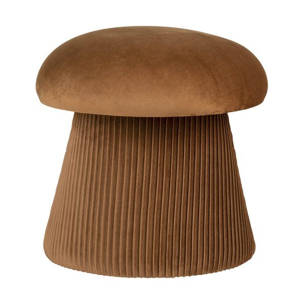 Okrově žlutý sametový taburet Hampton – House Nordic