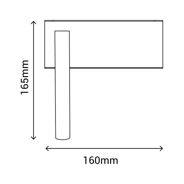 Černé nástěnné svítidlo SULION Clara, výška 16,5 cm-image-3