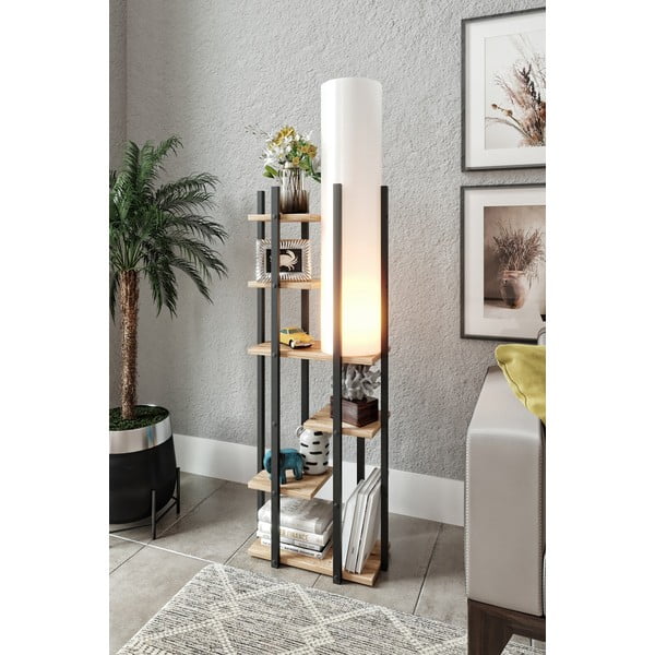 Stojací lampa v černobílé a přírodní barvě (výška 84 cm) Vogue – Opviq lights-image-1