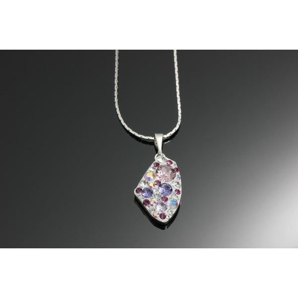 Náhrdelník Swarovski Elements Rectangle Violet