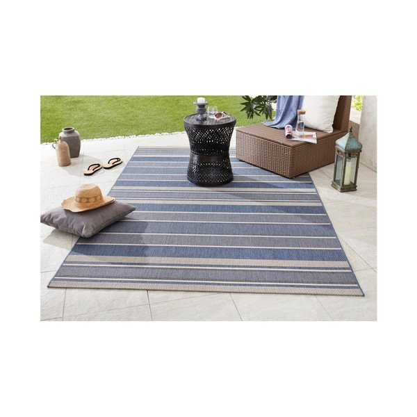Modrý venkovní koberec NORTHRUGS Strap, 80 x 150 cm-image-2