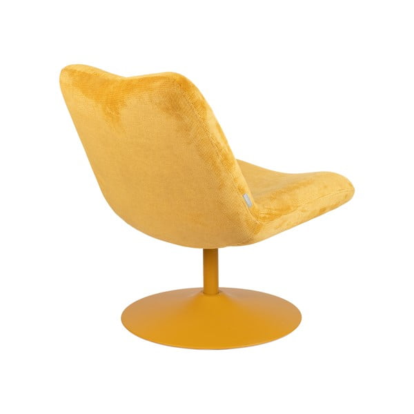 Okrově žluté sametové křeslo Bubba – Zuiver-image-4