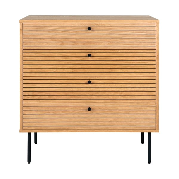 Vysoká komoda v dekoru dubu v přírodní barvě 80x85 cm Kyoto – House Nordic