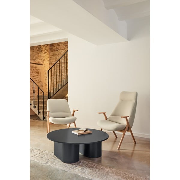 Antracitový konferenční stolek 110x111 cm Totem – Teulat-image-1