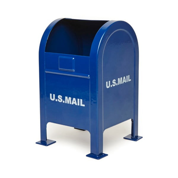 Modrý stojan na psací potřeby Kikkerland Mailbox