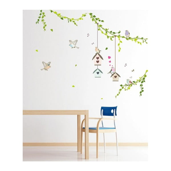 Sada nástěnných samolepek Ambiance Birds cages in the Forest-image-3