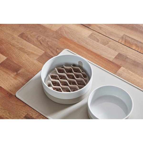 Porcelánová miska pro psa ø 21,5 cm Coppa Greige M/L – MiaCara-image-1