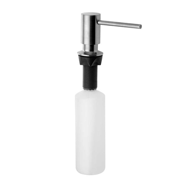 Plastový zápustný dávkovač mýdla v matně stříbrné barvě 350 ml – Sapho