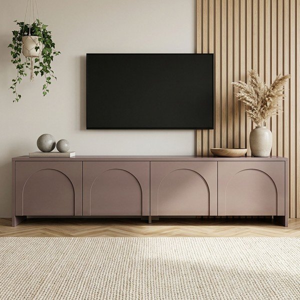Taupe TV stolek 180x45x32 cm Aurelia – Kalune Design-image-2