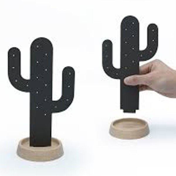Černý stojánek na šperky Qualy&CO Cactus-image-2