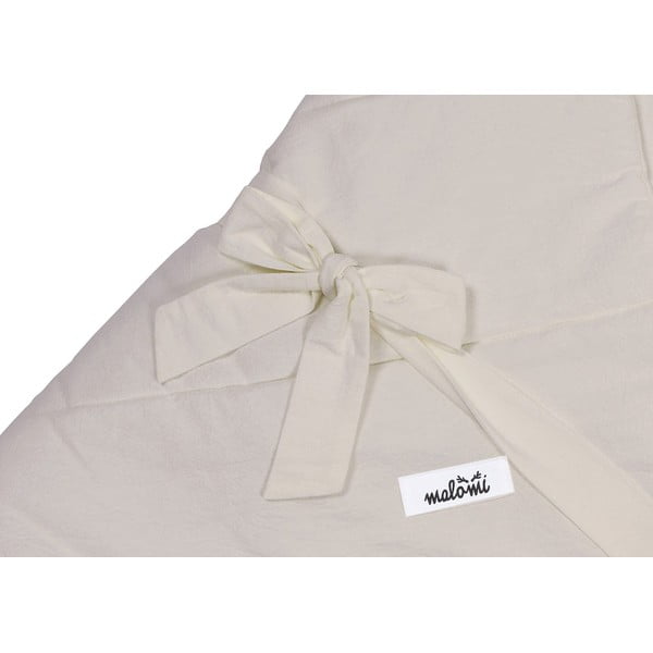 Krémová bavlněná dětská zavinovačka 75x75 cm – Malomi Kids-image-1