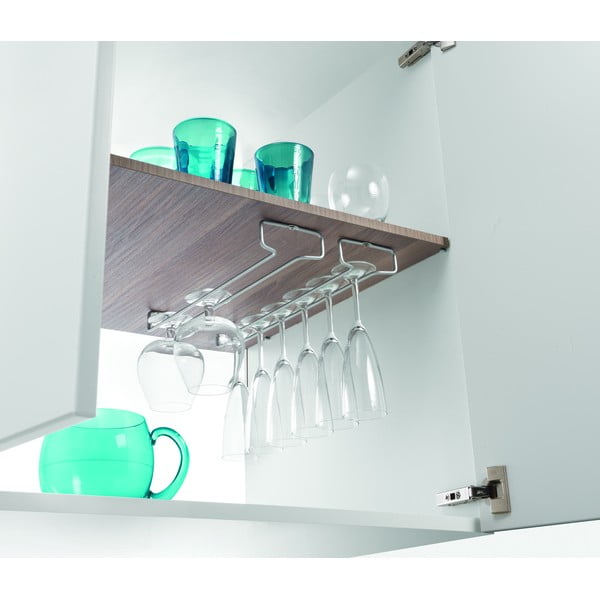 Nástěnné ocelové držáky na skleničky na víno v sadě 2 ks Rail - Metaltex-image-1