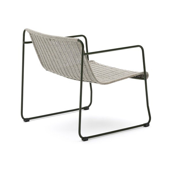 Šedozelené kovové zahradní křeslo Maurina – Kave Home-image-4