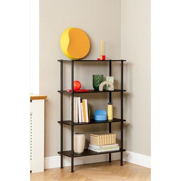 Modrý regál v dekoru dubu 80x127x35 cm Teidi – noo.ma-image-4