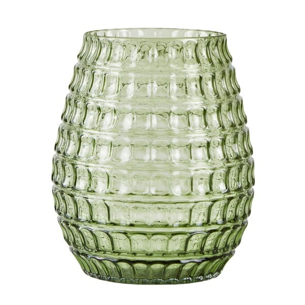 Zelená skleněná váza se vzorem Villa Collection, ∅ 14 cm