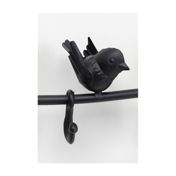 Černý kovový nástěnný věšák Kare Design Birds, šířka 92 cm-image-3