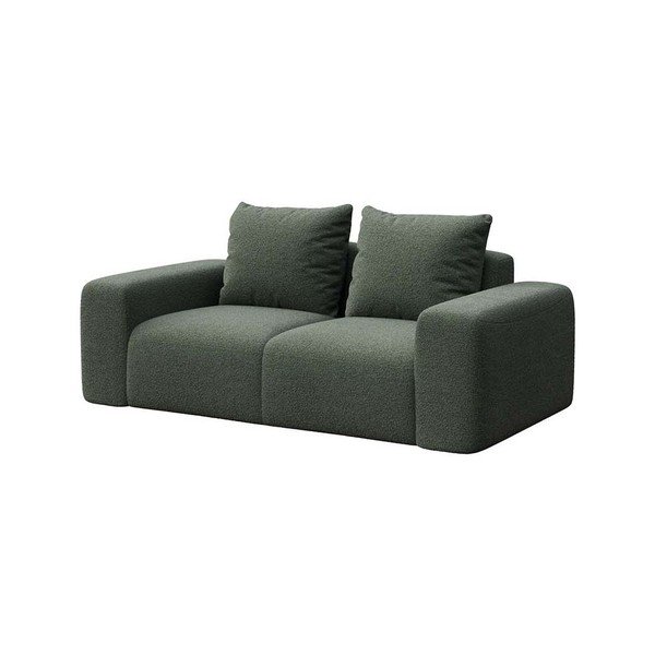 Zelená pohovka z textilie bouclé 212 cm Monce – Rodier-image-2