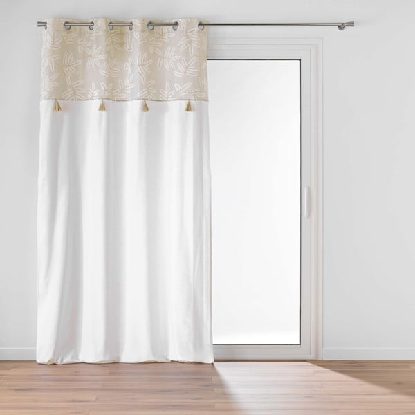 Bílý/béžový závěs s příměsí bavlny 140x240 cm Altea – douceur d'intérieur