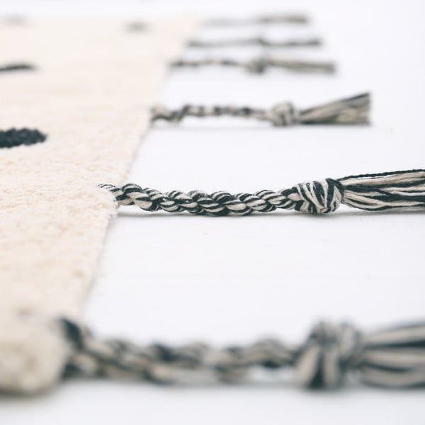 Černo-krémový pratelný ručně tkaný bavlněný koberec 100x150 cm Nümi Black – Nattiot-image-4