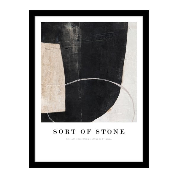 Obraz 32x42 cm Sort Of Stone   – Malerifabrikken