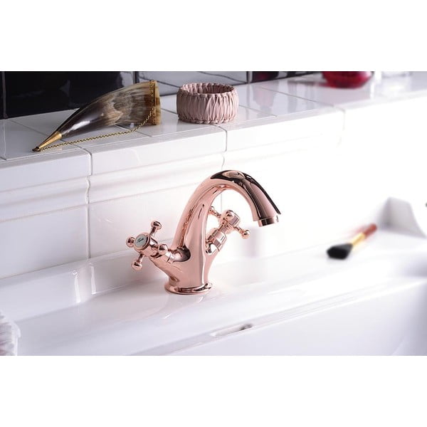 Růžová stojánková umyvadlová baterie Antea – Sapho-image-1