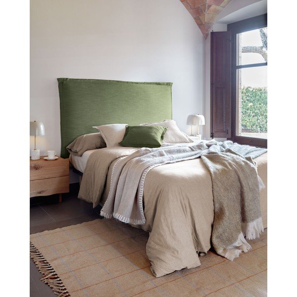 Zelené čalouněné čelo postele 166x106 cm Tanit – Kave Home-image-2