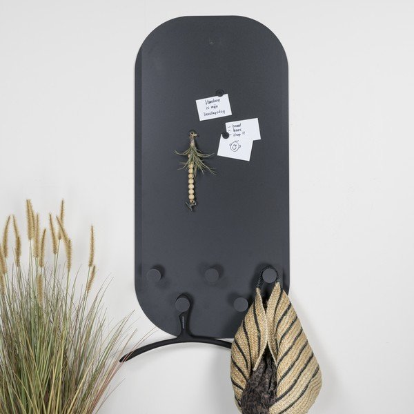 Černý kovový nástěnný věšák 55 cm Espen – Spinder Design-image-1