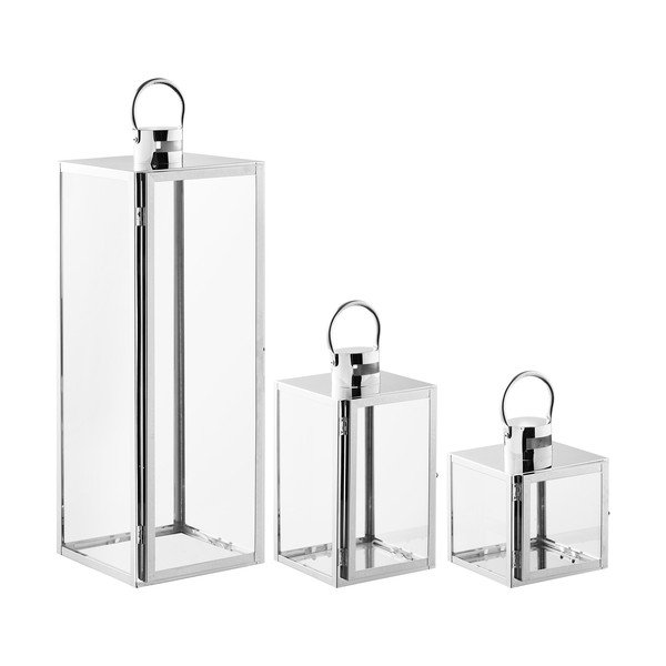 Skleněná lucerna 3 ks (výška 60 cm) Pota – House Nordic