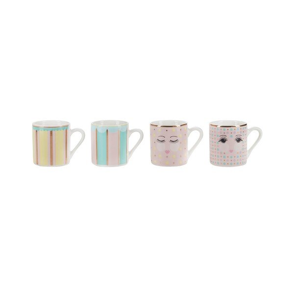 Sada 4 porcelánových hrnků Miss Étoile