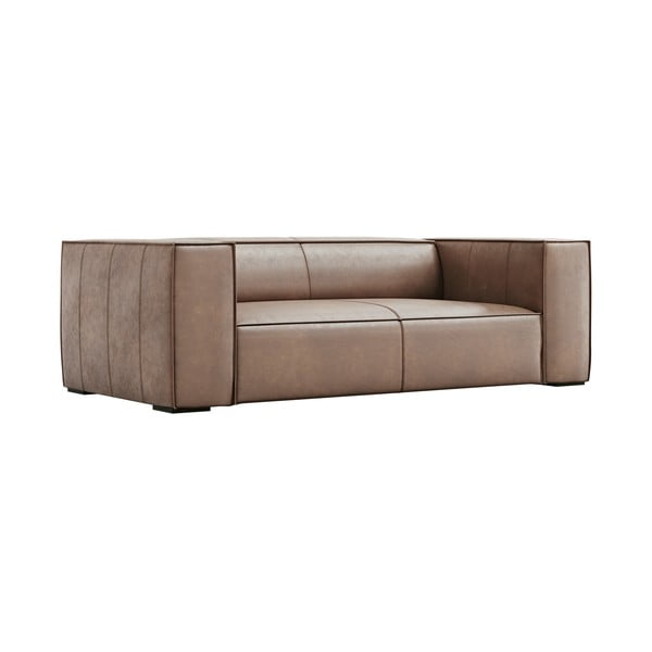 Světle hnědá kožená pohovka 212 cm Madame – Windsor & Co Sofas-image-2