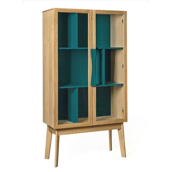 Tyrkysově modrá vitrína Woodman Avon-image-2