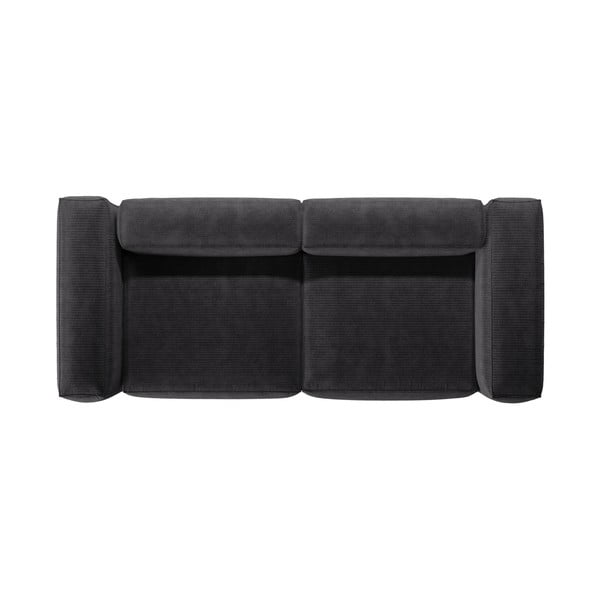 Tmavě šedá manšestrová pohovka 264 cm Bergamo – Cosmopolitan Design-image-3