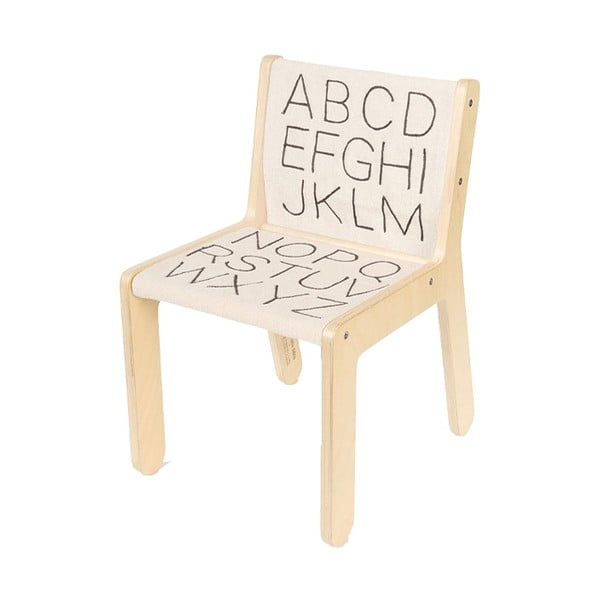 Dětská židle v béžovo-přírodní barvě ABC – Lorena Canals