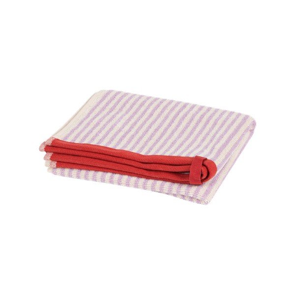 Froté bavlněný ručník v levandulové barvě/krémový 50x80 cm Gobo – noo.ma