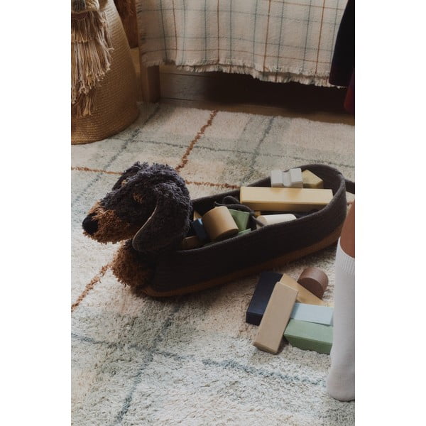 Tmavě hnědý látkový dětský koš na hračky 59x16x23 cm Sparky – Lorena Canals-image-2