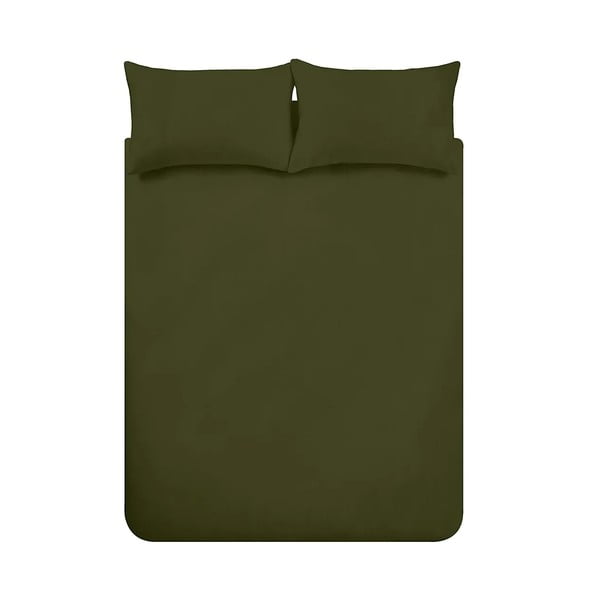 Khaki flanelové povlečení na dvoulůžko/prodloužené 230x220 cm Brushed – Catherine Lansfield-image-3